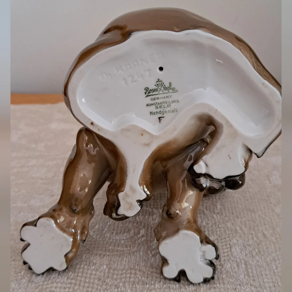 Vintage Germany Rosenthal Porcelain Ceramic Dog Dachshund Figurine Puppy - Picture 7 of 7